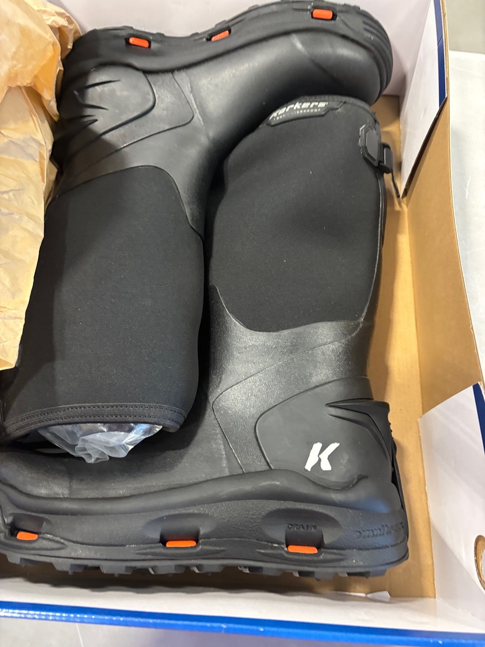 Korkers neo storm Black tall rubber boots Sz 13 new